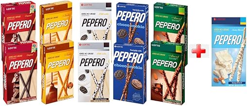 OHMARKET Lotte Pepero Chocolate & Biscuit 5 Flavor Variety Pack