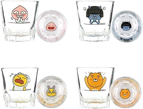 KAKAO FRIENDS Ryan Signature Soju Glass Set (4‑Pack)