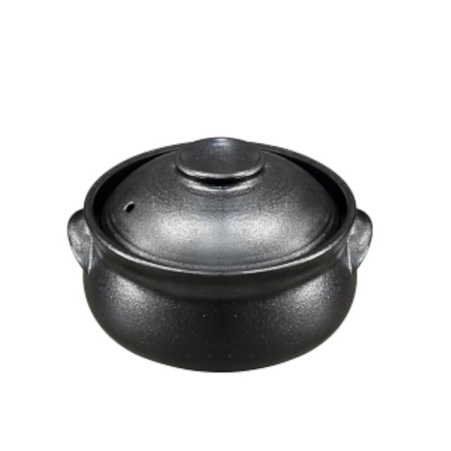Korean Premium Stoneware Black Casserole Clay Pot (1100ml)