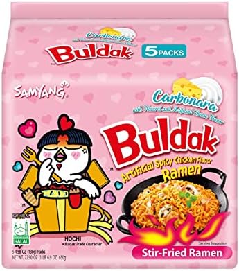 Samyang Buldak Spicy Ramen (Carbonara, 5 Pack)