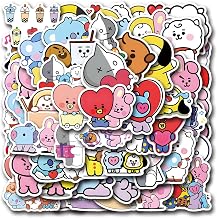 55pcs Cartoon BT21 Stickers for Water Bottle, Laptop, Skateboard, Phone, etc.