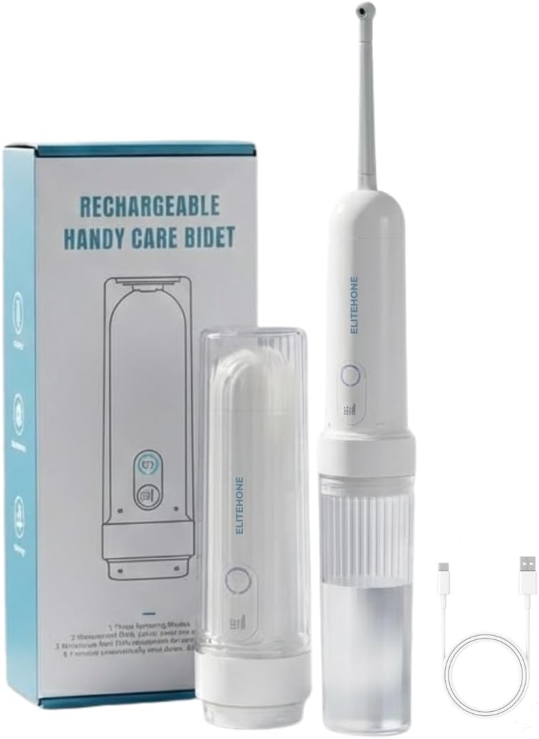 Portable Bidet for Travel - Rechargeable – USB-C Personal Hygiene Cleaner with Adjustable Water Pressure, 3 Modes, Compact &amp; Lightweight for Home, Office &amp; Outdoor Use, IPX7 Waterproof